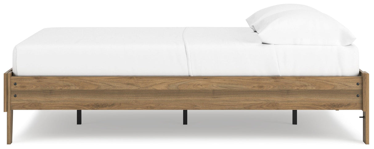 Deanlow Honey Full Platform Bed by Ashley at Eve Furniture