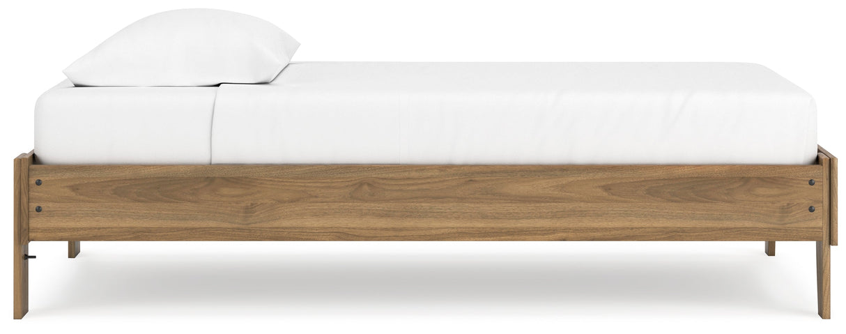 Deanlow Honey Twin Platform Base Bed by Ashley at Eve Furniture
