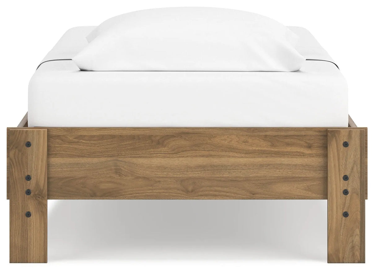 Deanlow Honey Twin Platform Base Bed by Ashley at Eve Furniture