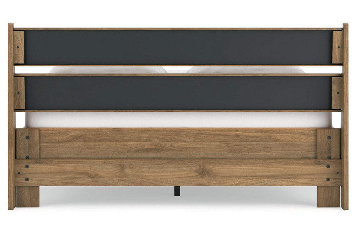 Deanlow Honey Queen Platform Panel Bed by Ashley at Eve Furniture