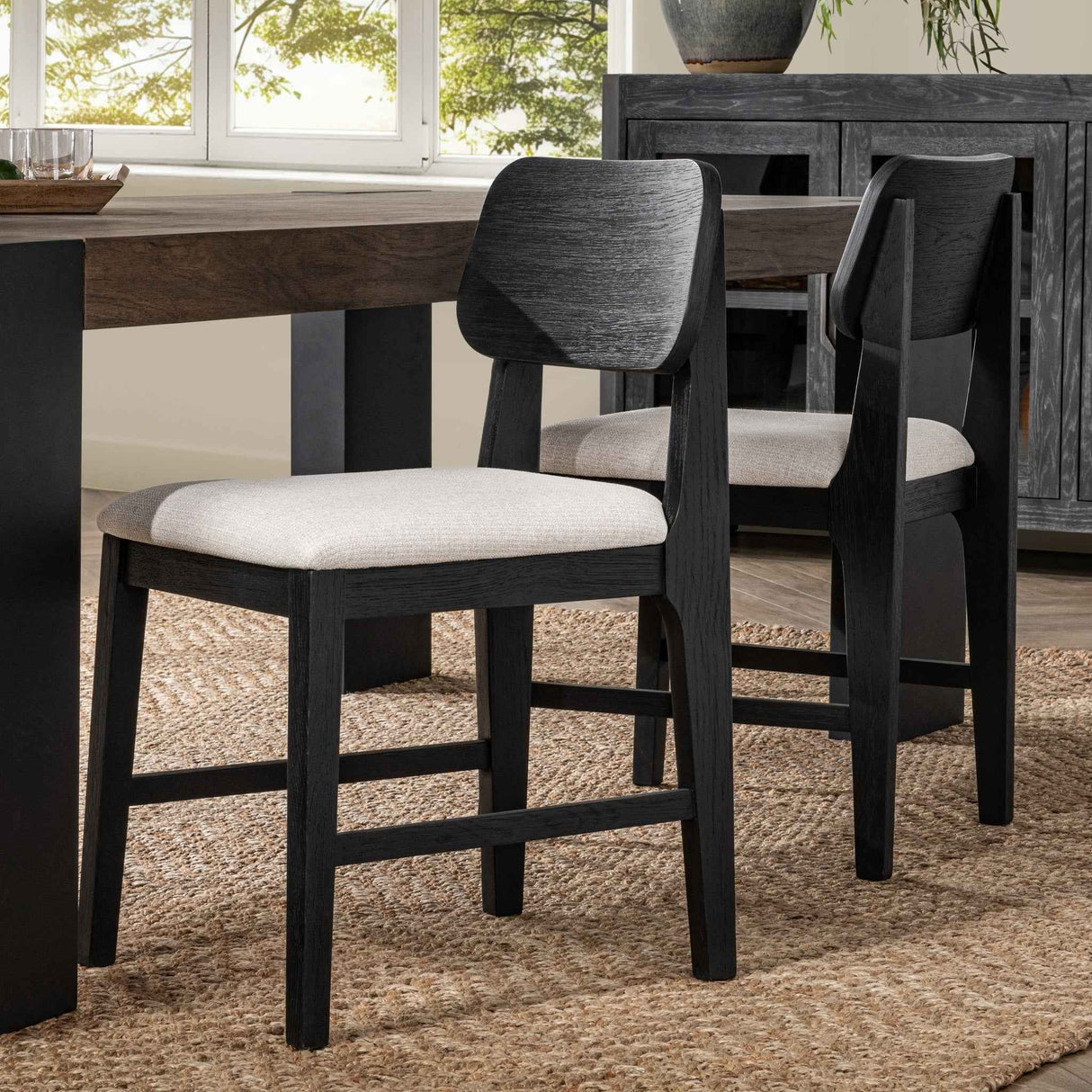Deaven Dining Chair Set of 2 - Black by Classic Home at Eve Furniture