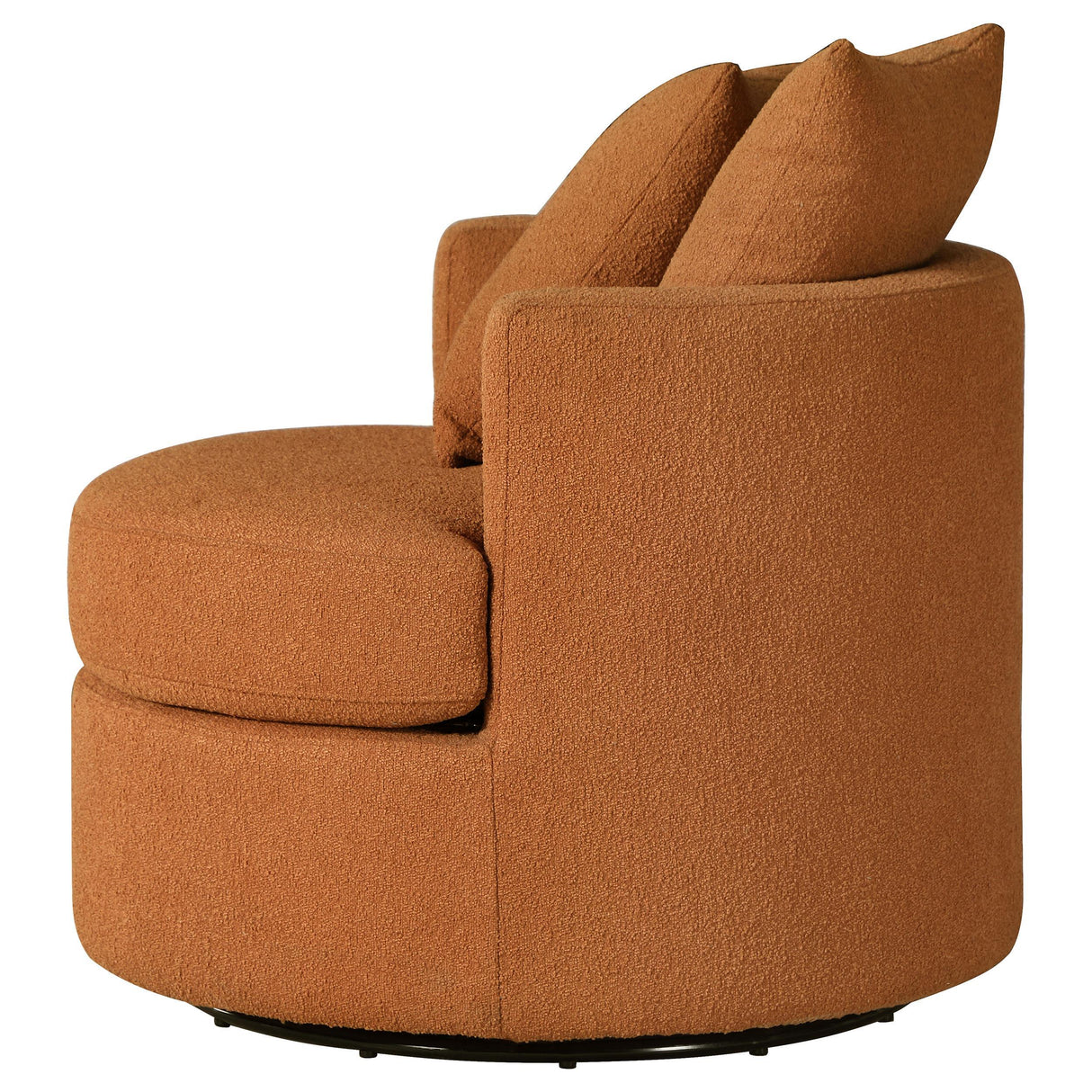 Debbie Burnt Orange Upholstered Swivel Accent Chair by Coaster at Eve Furniture