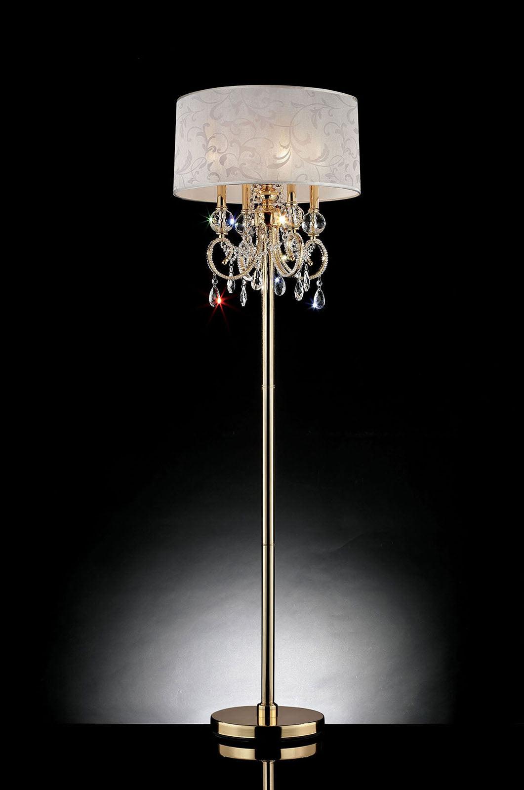 Deborah Gold Floor Lamp by Furniture of America at Eve Furniture
