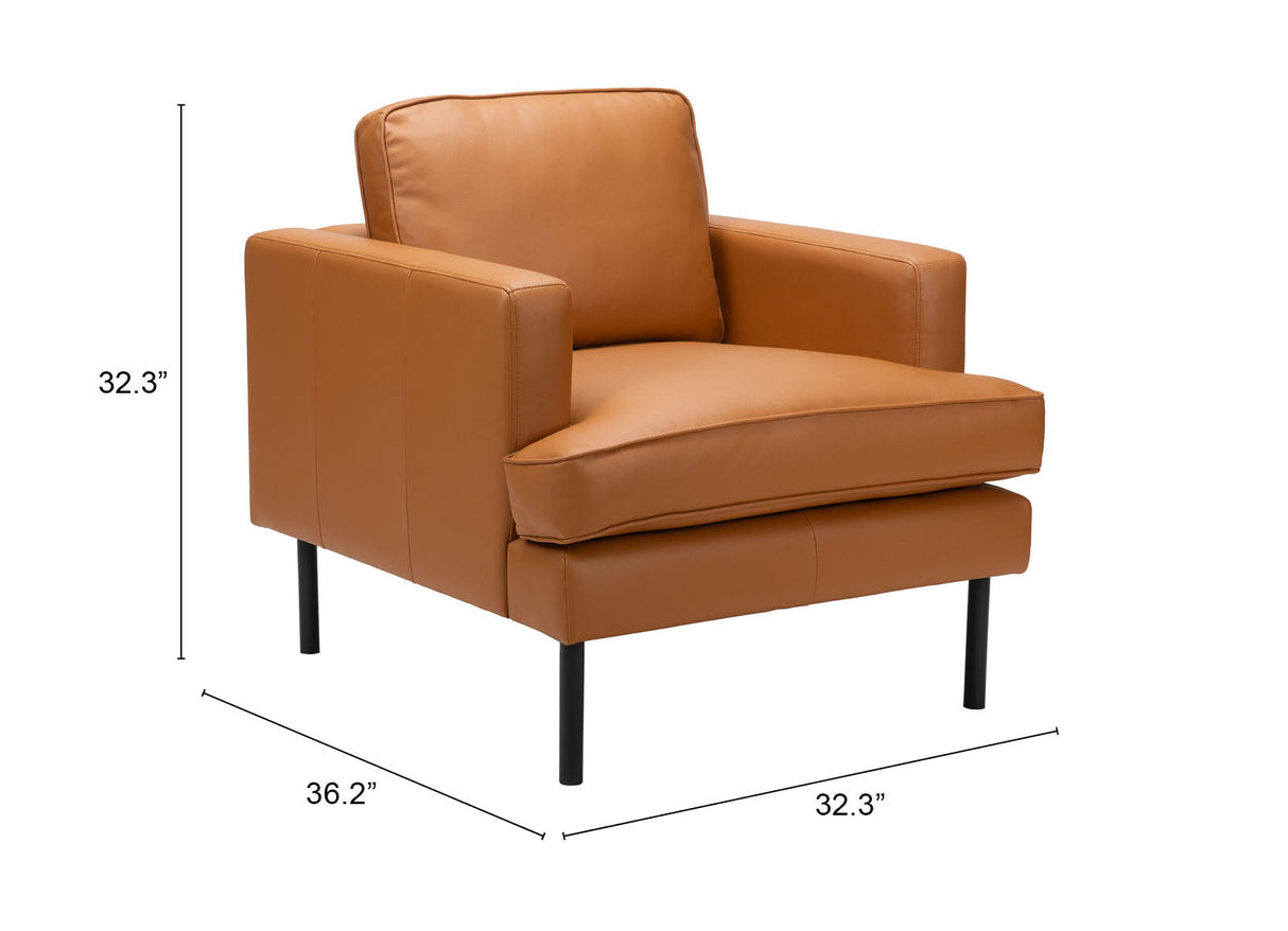 Decade Brown Armchair by Zuomod at Eve Furniture