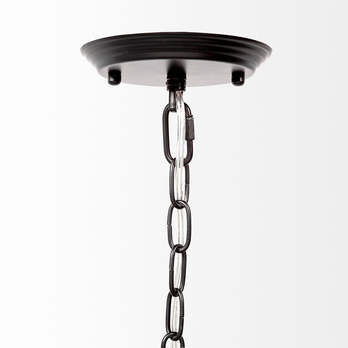 Decamp I Black Metal Chassis Glass Tube Twelve Light Chandelier by Mercana at Eve Furniture