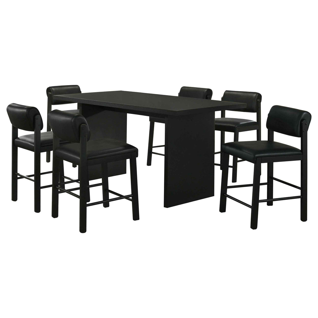 Decker Black 7-piece 70-inch Rectangular Counter Height Dining Set by Coaster at Eve Furniture