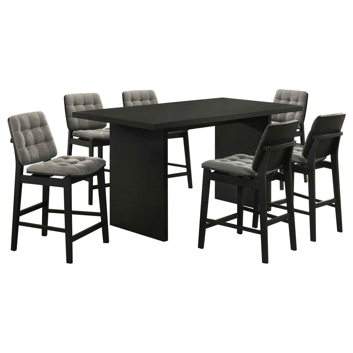 Decker Grey/Black 7-piece 70-inch Rectangular Counter Height Dining Set by Coaster at Eve Furniture