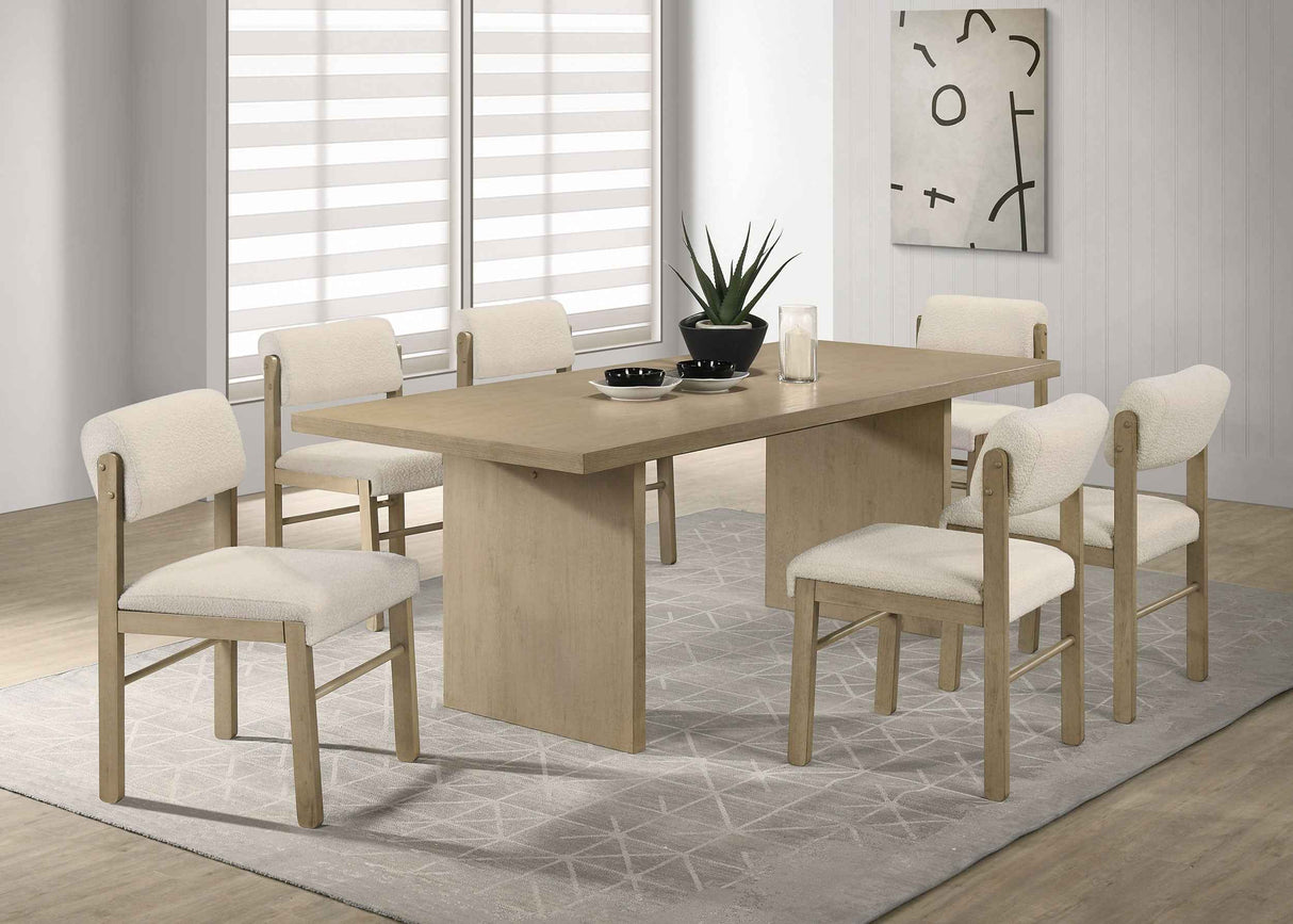 Decker Natural Oak 82-inch Rectangular Wood Dining Table by Coaster at Eve Furniture