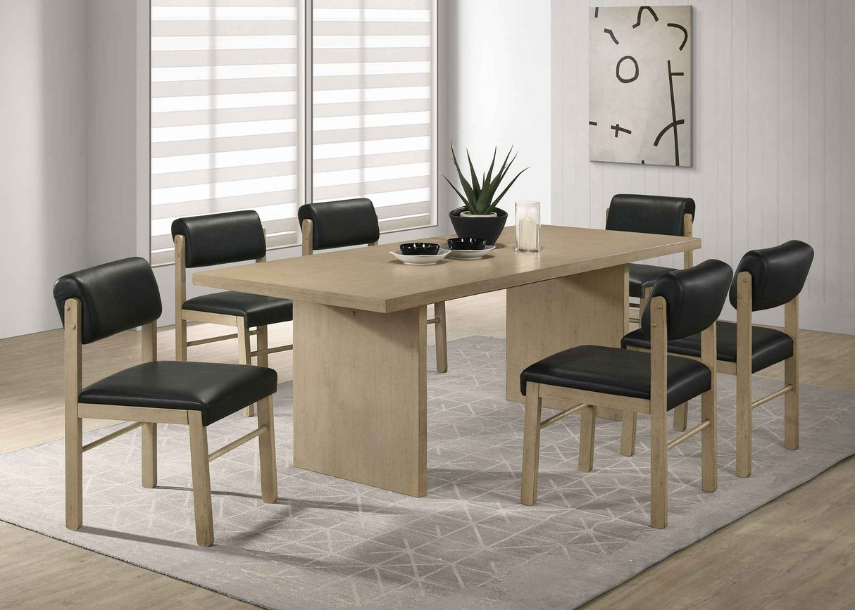 Decker Natural Oak 82-inch Rectangular Wood Dining Table by Coaster at Eve Furniture