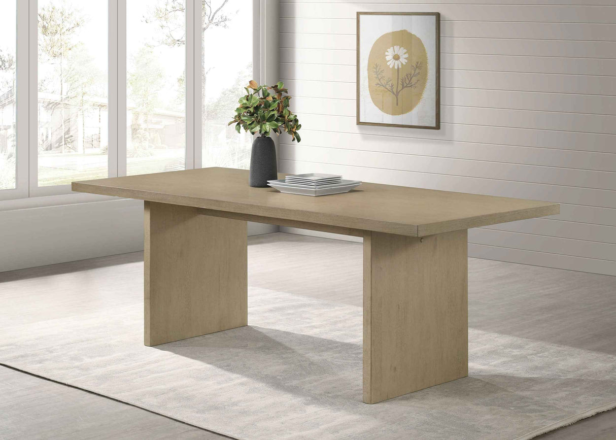 Decker Natural Oak 82-inch Rectangular Wood Dining Table by Coaster at Eve Furniture