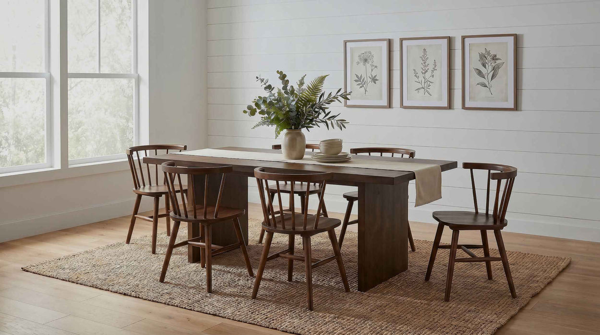 Decker Walnut 7-Piece 82-inch Rectangular Dining Set by Coaster at Eve Furniture