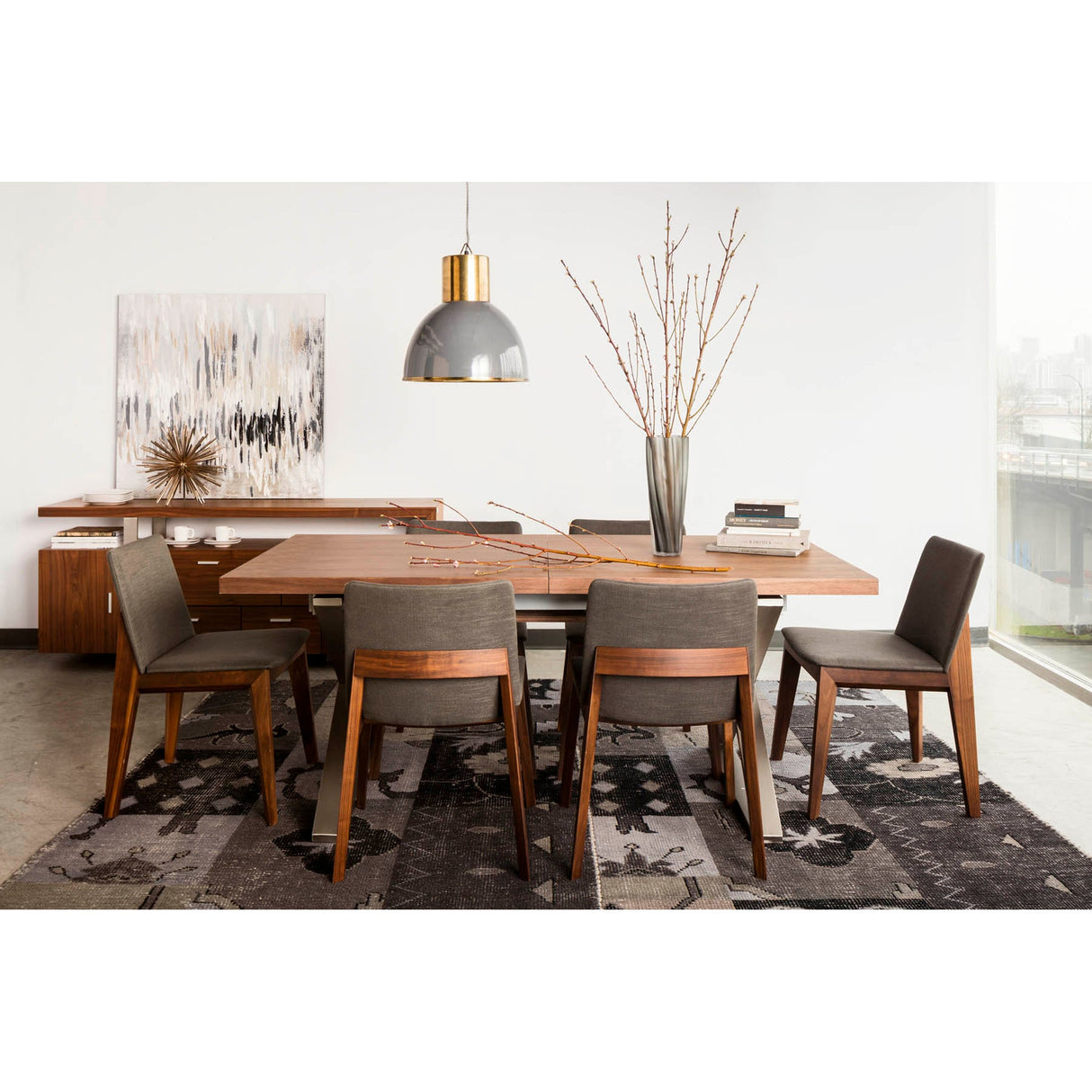 Deco Dark Grey/Natural Walnut Dining Chair (Set of 2) by MOES at Eve Furniture
