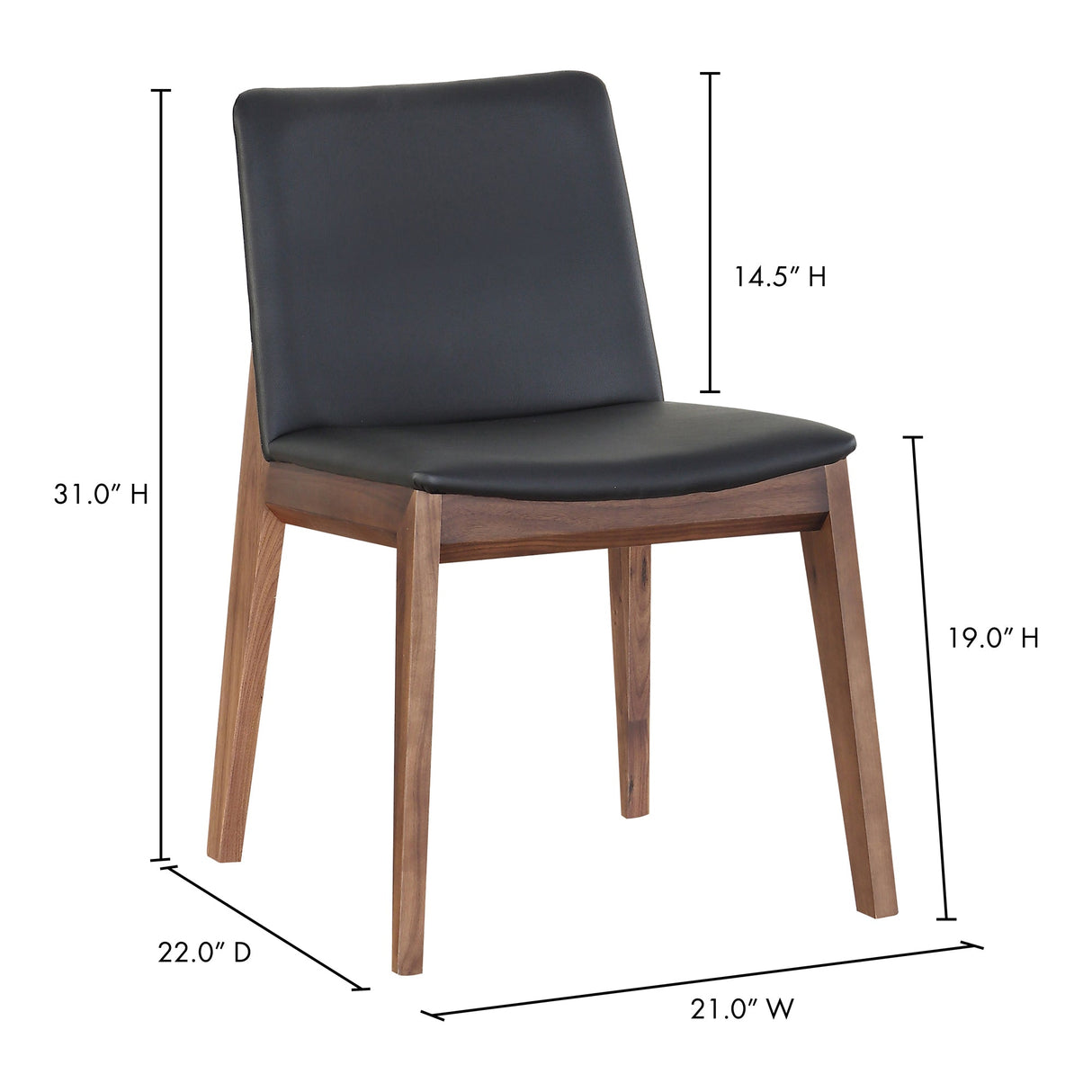 Deco Ebony Dining Chair (Set of 2) by MOES at Eve Furniture