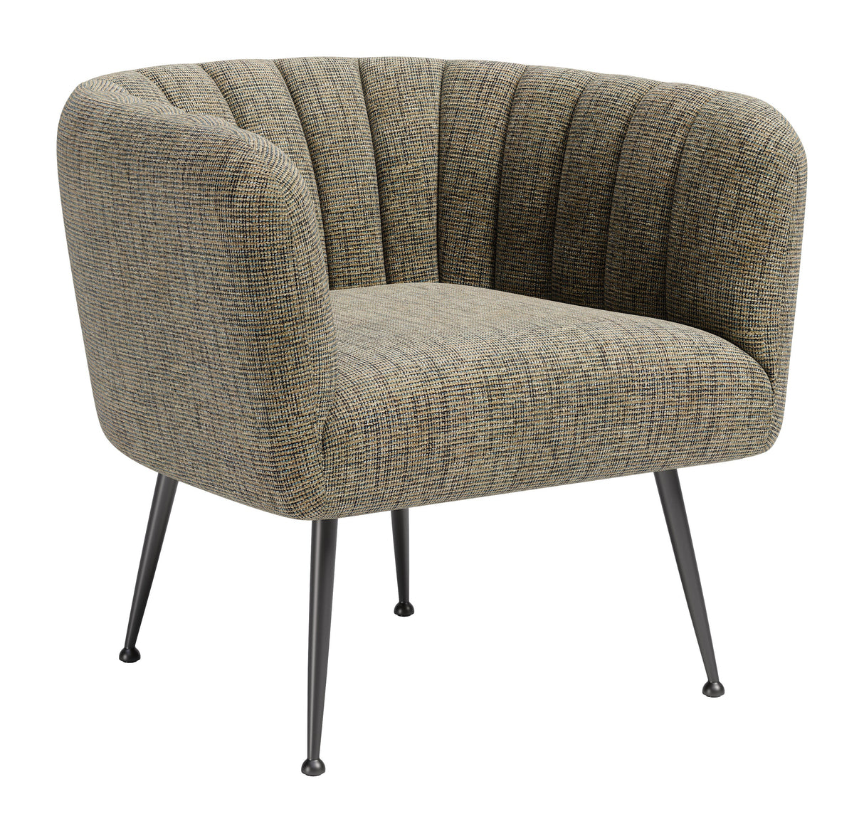 Deco Green Tweed Accent Chair by Zuomod at Eve Furniture