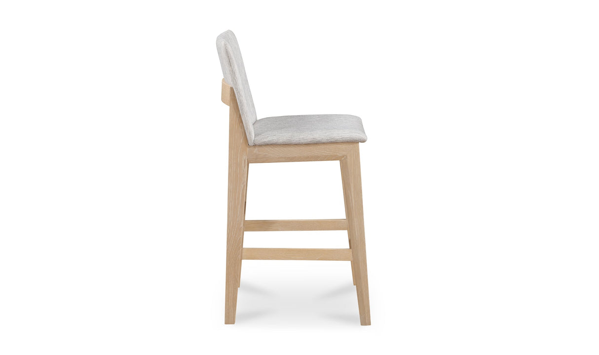 Deco Oak Counter Stool Light Grey by Moe's Home at Eve Furniture