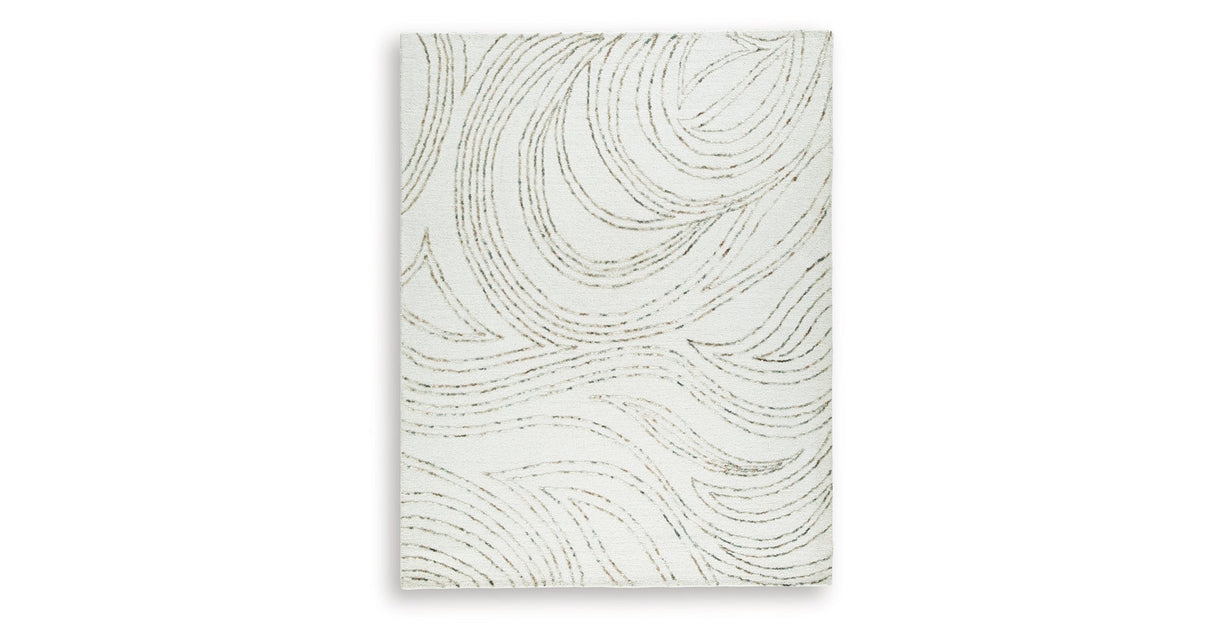 Deenbury Ivory/Green/Brown Large Rug by ASHLEY FURNITURE at Eve Furniture
