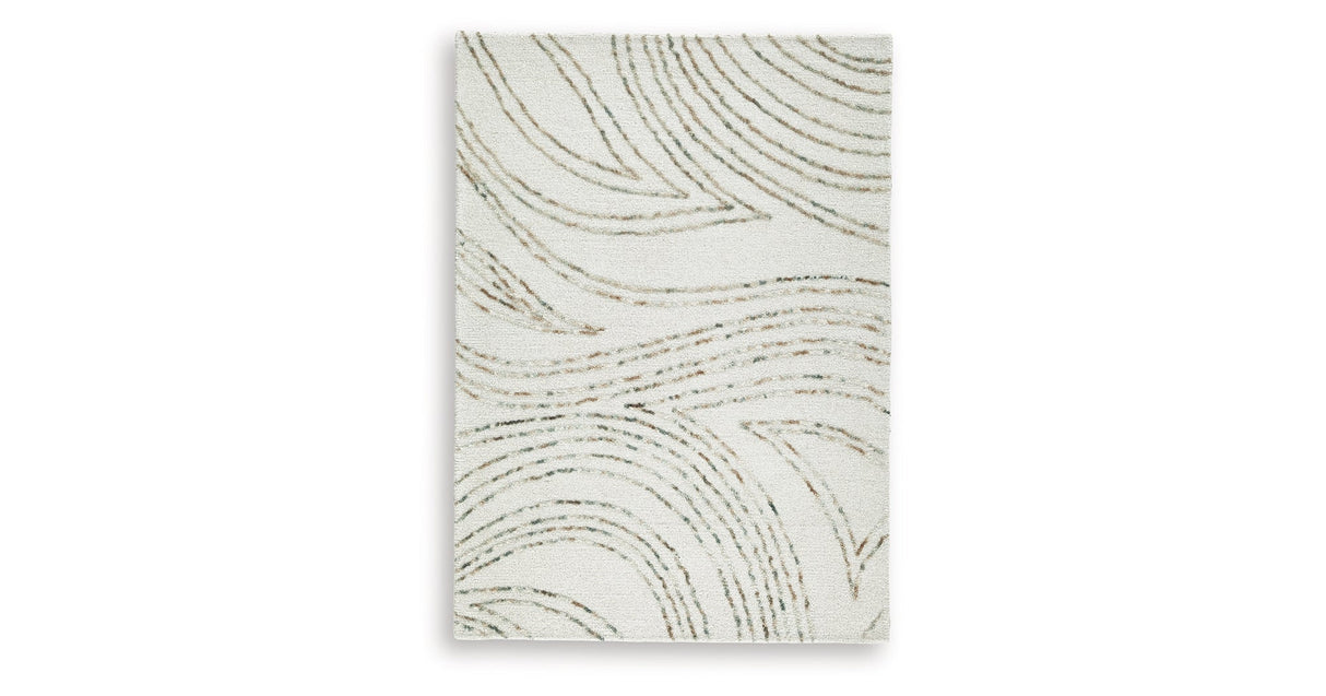 Deenbury Ivory/Green/Brown Medium Rug by Ashley at Eve Furniture