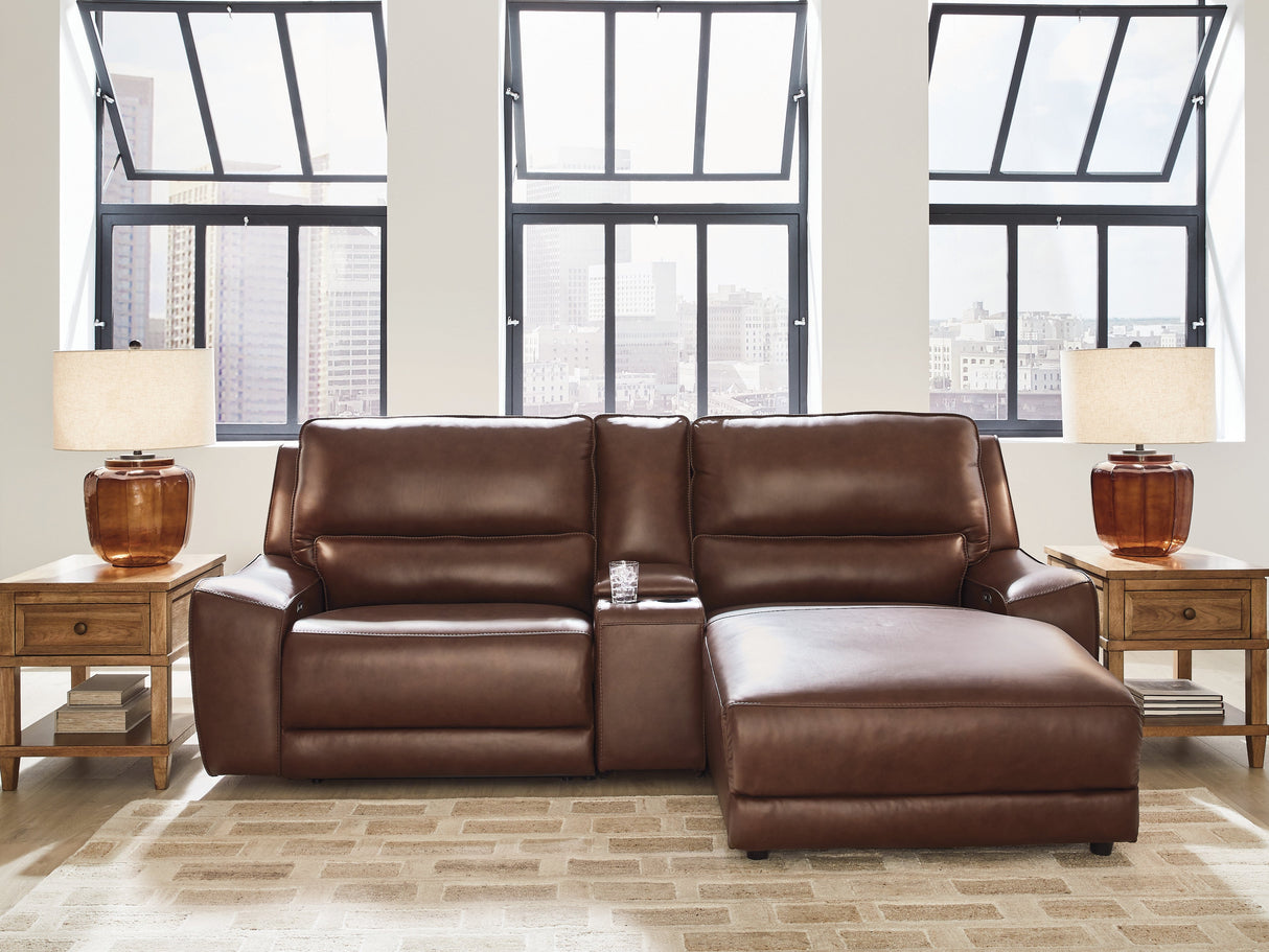Deepwakes Canyon 3-Piece Power Reclining Sectional with Chaise by Ashley at Eve Furniture