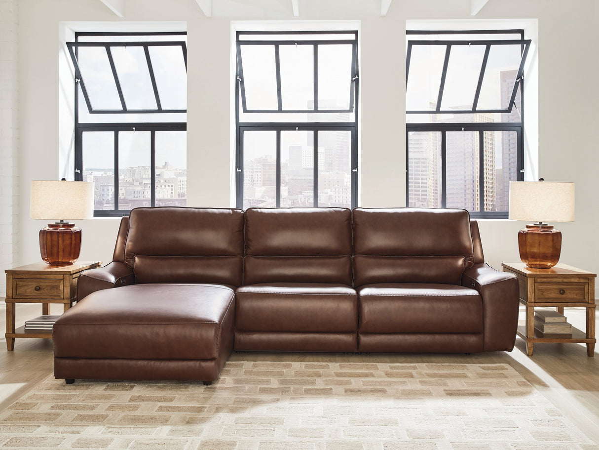 Deepwakes Canyon 3-Piece Reclining Sofa Chaise by Ashley at Eve Furniture
