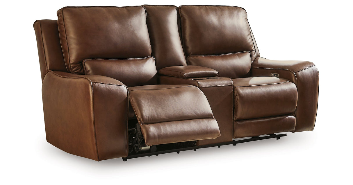 DeepWakes Canyon Power Reclining Loveseat with Console by Ashley at Eve Furniture