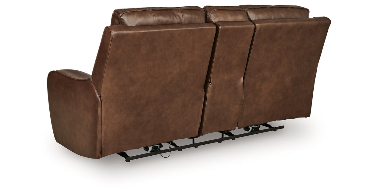 DeepWakes Canyon Power Reclining Loveseat with Console by Ashley at Eve Furniture
