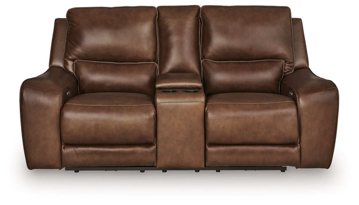 DeepWakes Canyon Power Reclining Loveseat with Console by Ashley at Eve Furniture