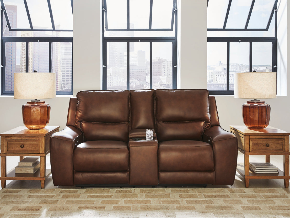 DeepWakes Canyon Power Reclining Loveseat with Console by Ashley at Eve Furniture