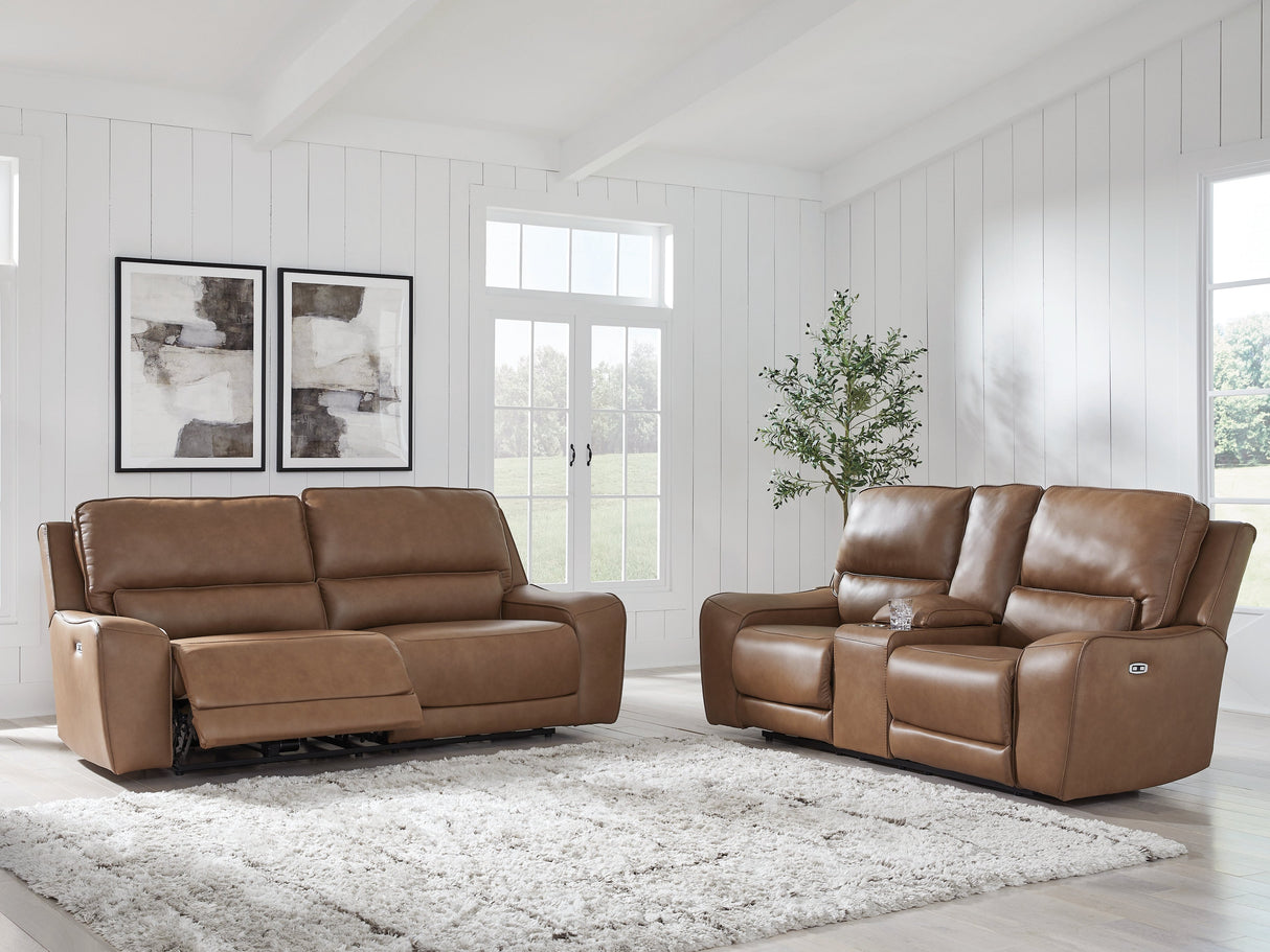 DeepWakes Caramel Sofa and Loveseat by Ashley at Eve Furniture
