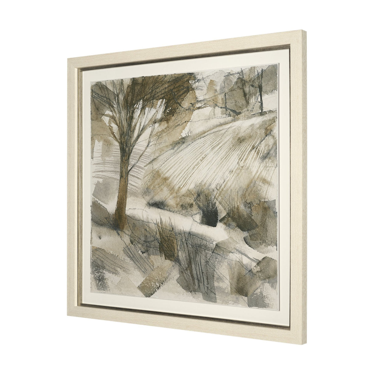 Deer Trail I by Mercana Studio Hand Embelished Textured Framed Artwork Matted under Glass by Mercana at Eve Furniture