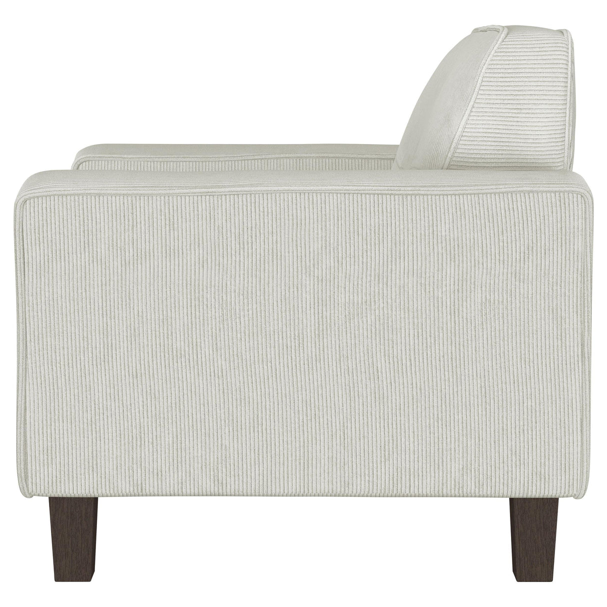 Deerhurst Beige Upholstered Tufted Track Arm Accent Chair by Coaster at Eve Furniture