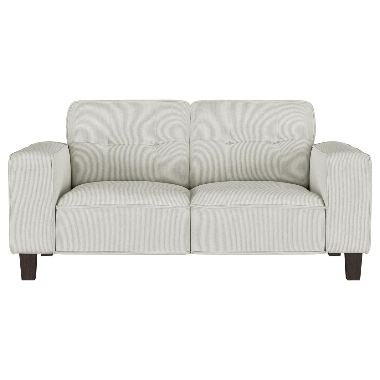 Deerhurst Beige Upholstered Tufted Track Arm Loveseat by Coaster at Eve Furniture