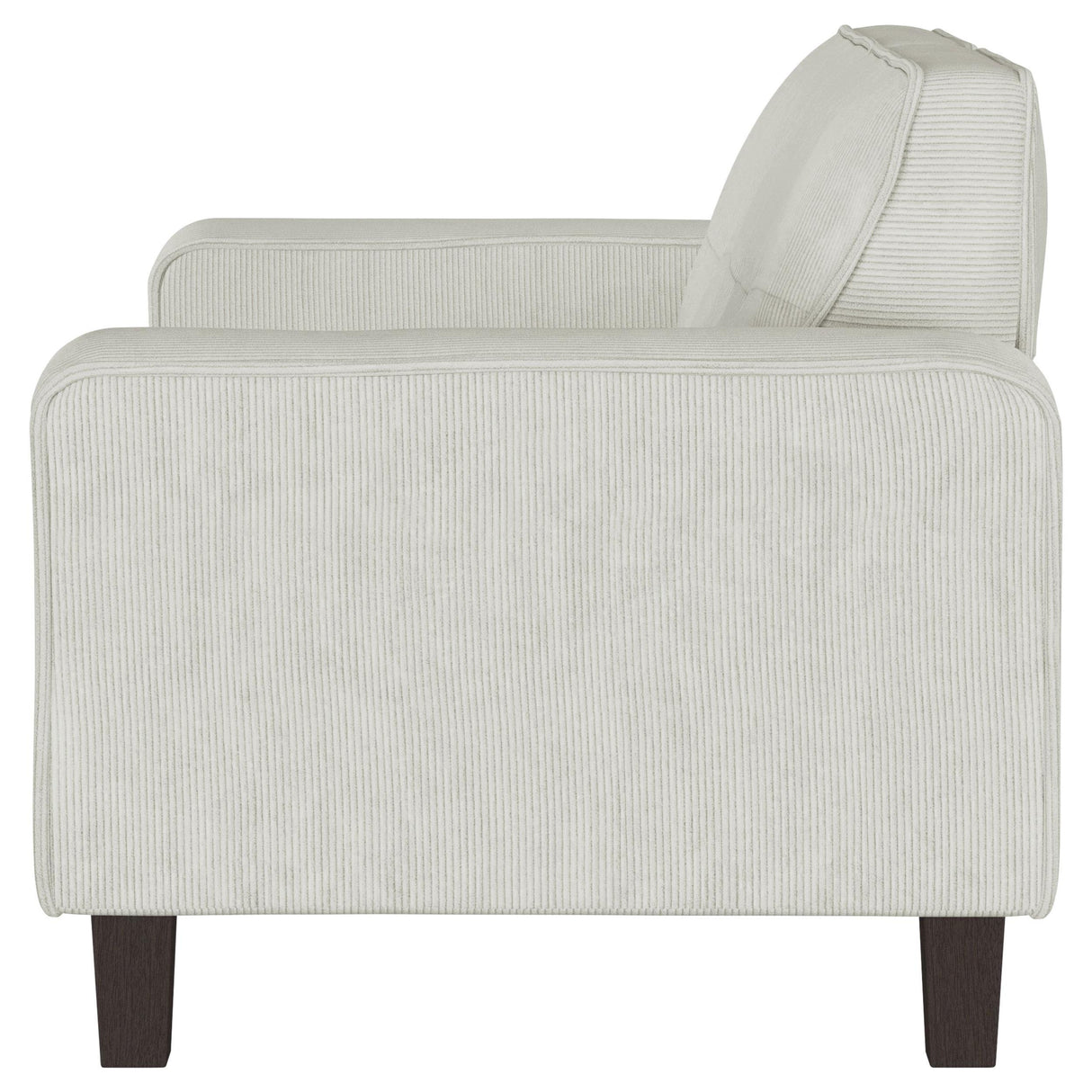 Deerhurst Beige Upholstered Tufted Track Arm Loveseat by Coaster at Eve Furniture