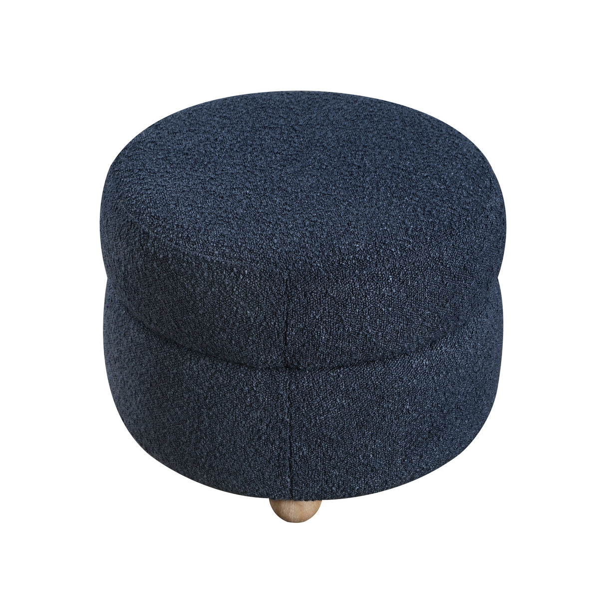 Delaney Blue Boucle Swivel Chair with Ottoman by Homelegance at Eve Furniture