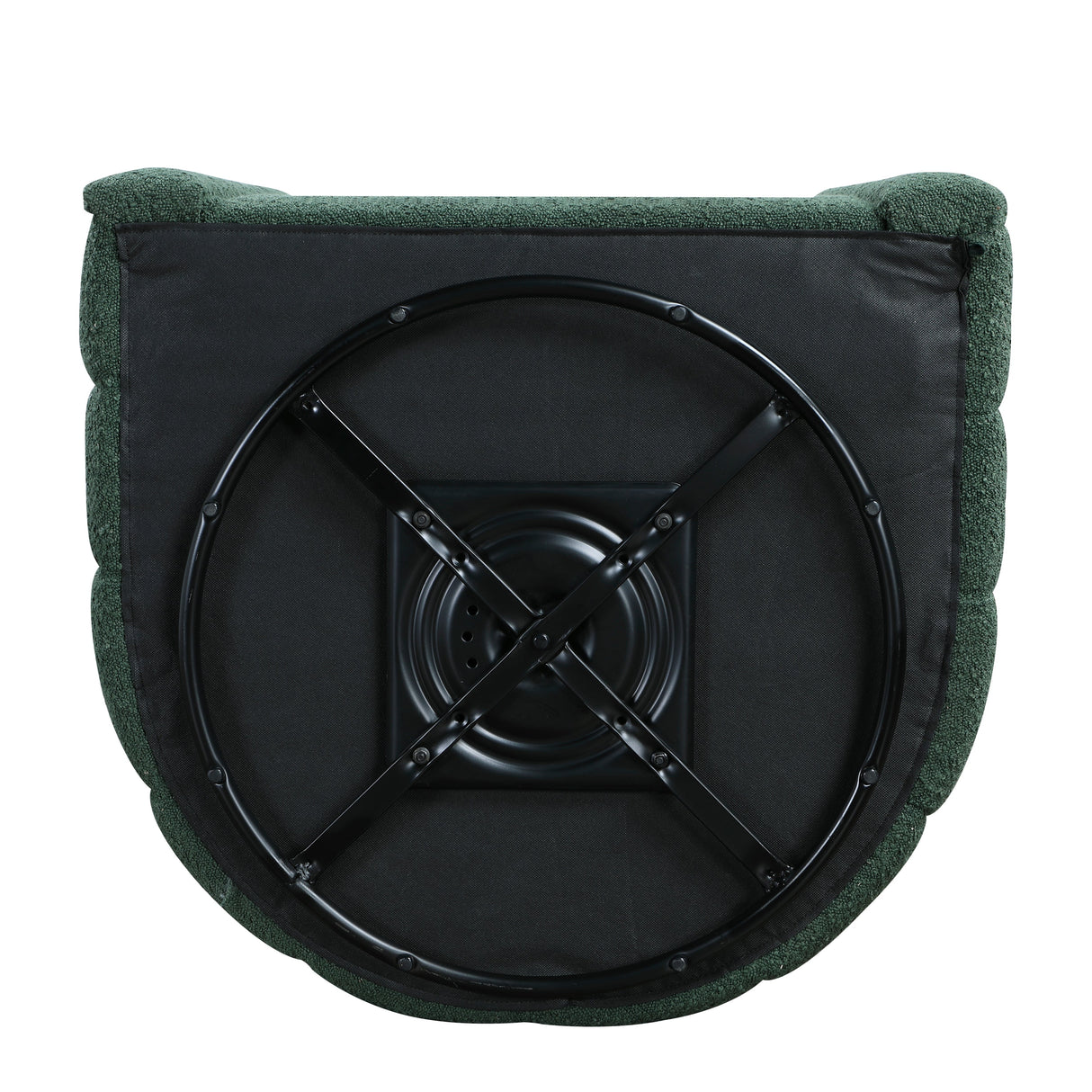 Delaney Green Boucle Swivel Chair with Ottoman by Homelegance at Eve Furniture