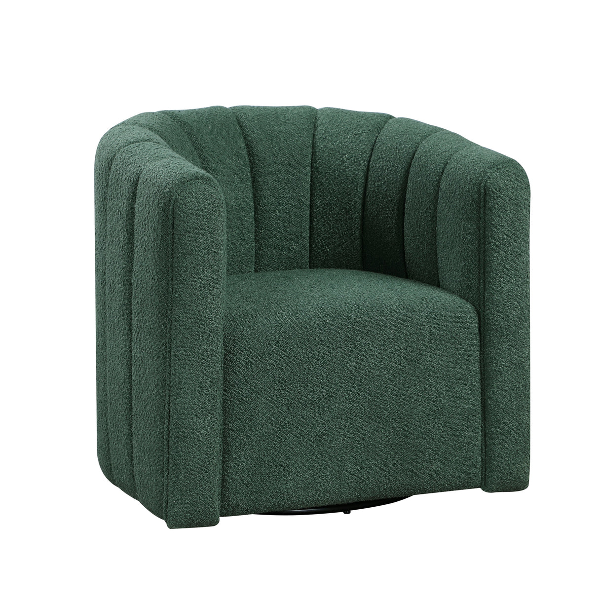 Delaney Green Boucle Swivel Chair with Ottoman by Homelegance at Eve Furniture