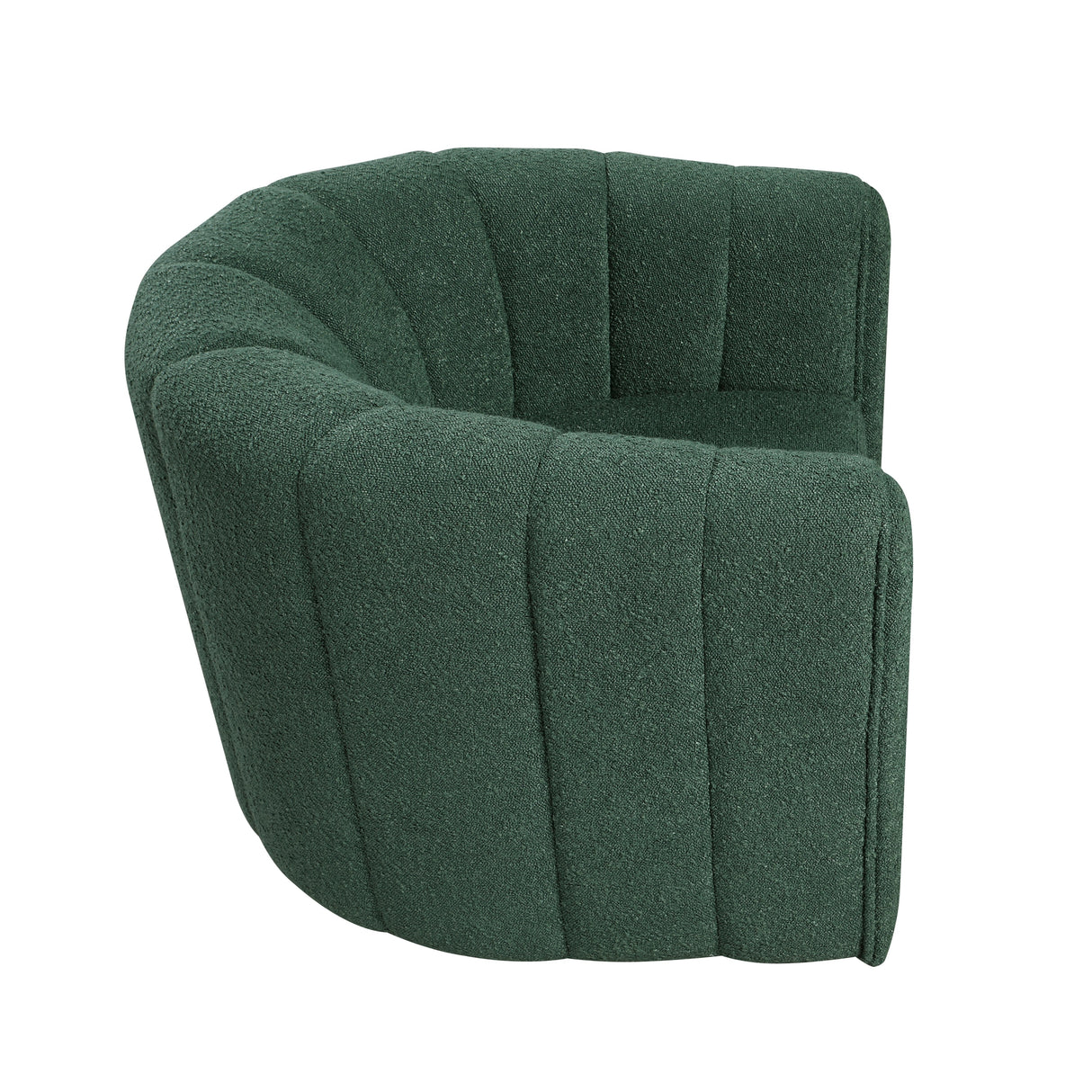 Delaney Green Boucle Swivel Chair with Ottoman by Homelegance at Eve Furniture