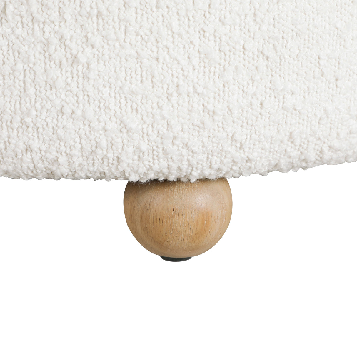 Delaney White Boucle Swivel Chair with Ottoman by Homelegance at Eve Furniture