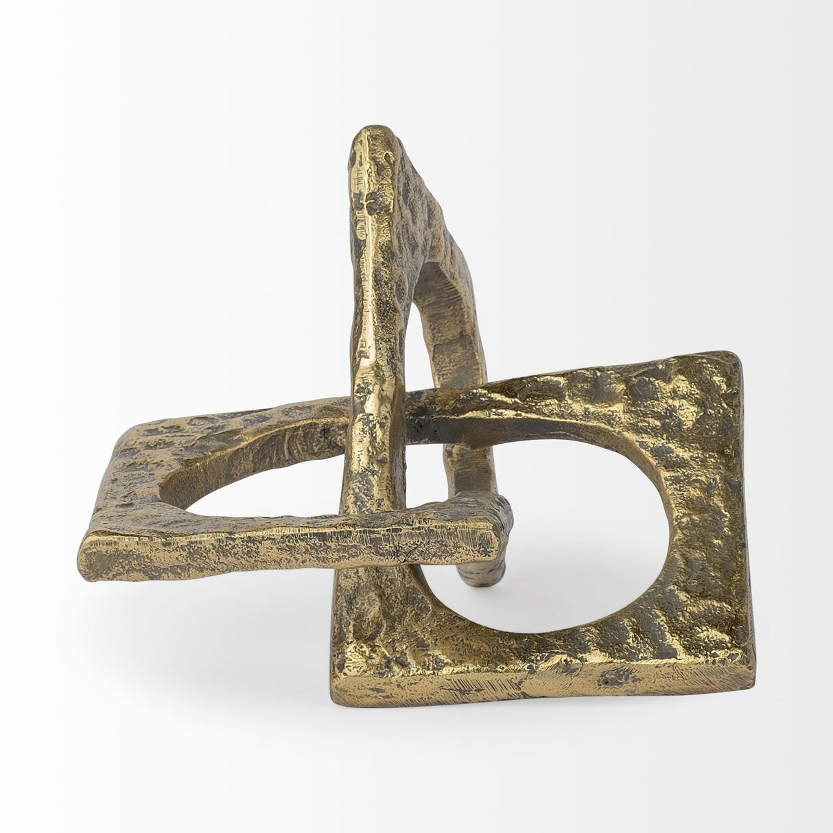 Delaunay I (Large) 10L X9W Gold Hammered Metal Interlinked Patterned by Mercana at Eve Furniture
