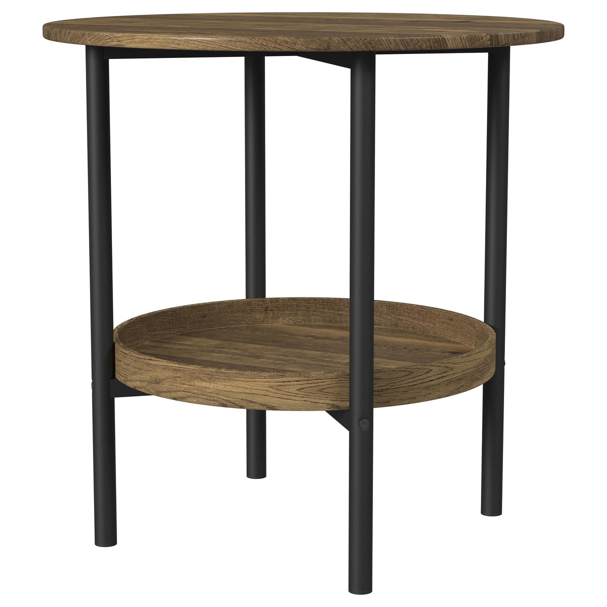 Delfin Brown 3-Piece Round Coffee and End Table Set by Coaster at Eve Furniture