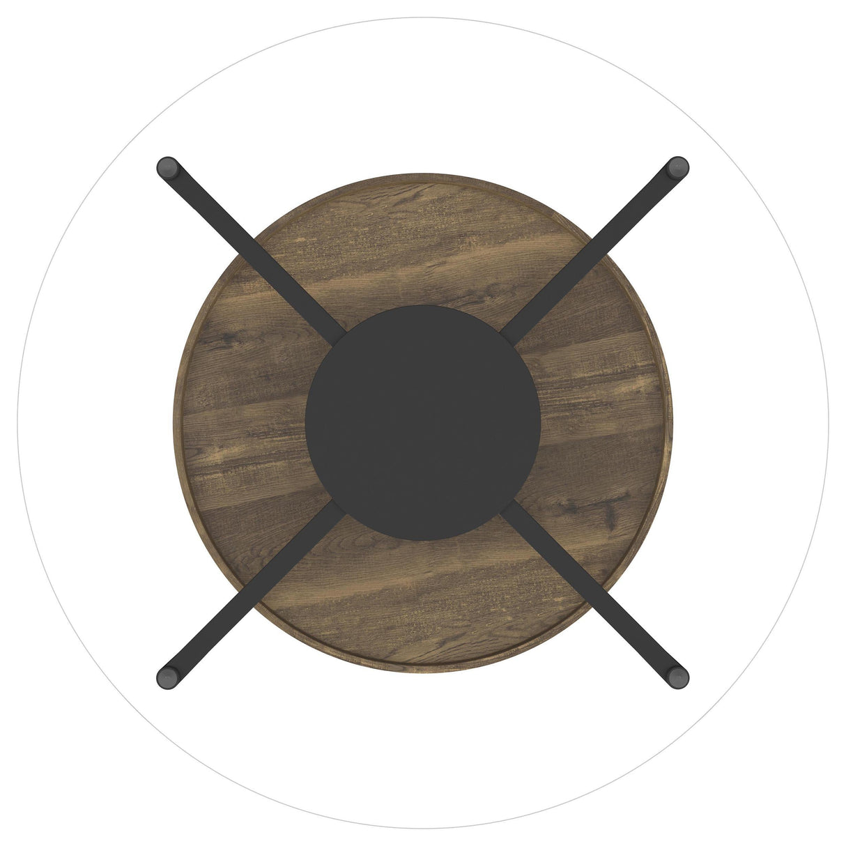 Delfin Brown 3-Piece Round Coffee and End Table Set by Coaster at Eve Furniture