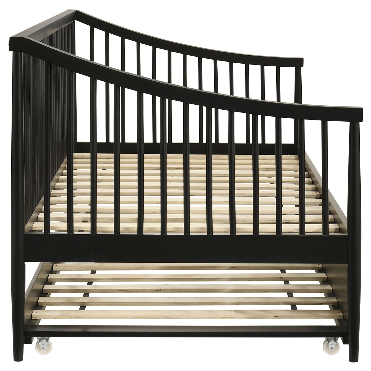 Delgado Black Windsor Twin Wood Daybed with Trundle