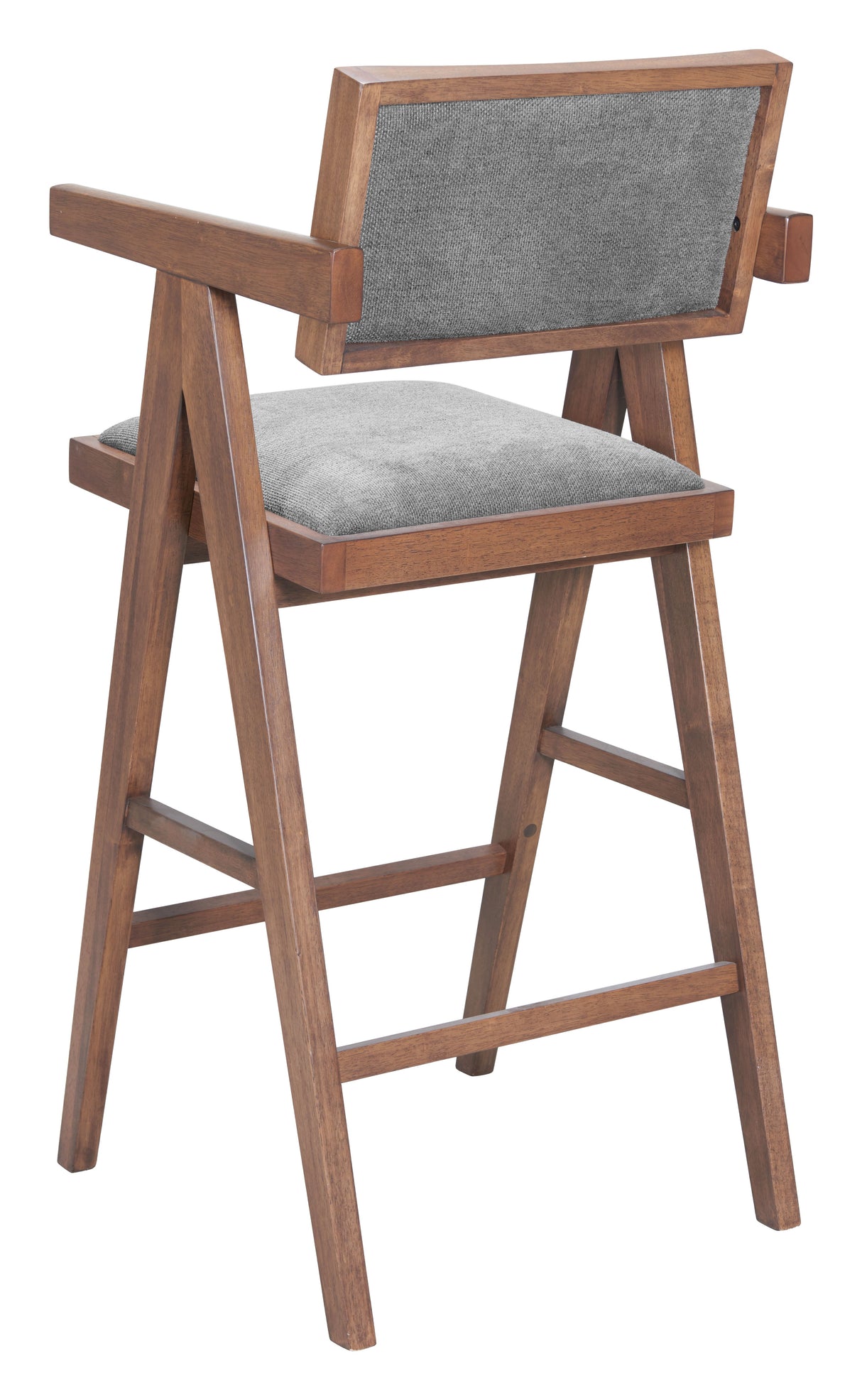 Delhi Gray & Walnut Barstool (Set of 2) by Zuomod at Eve Furniture