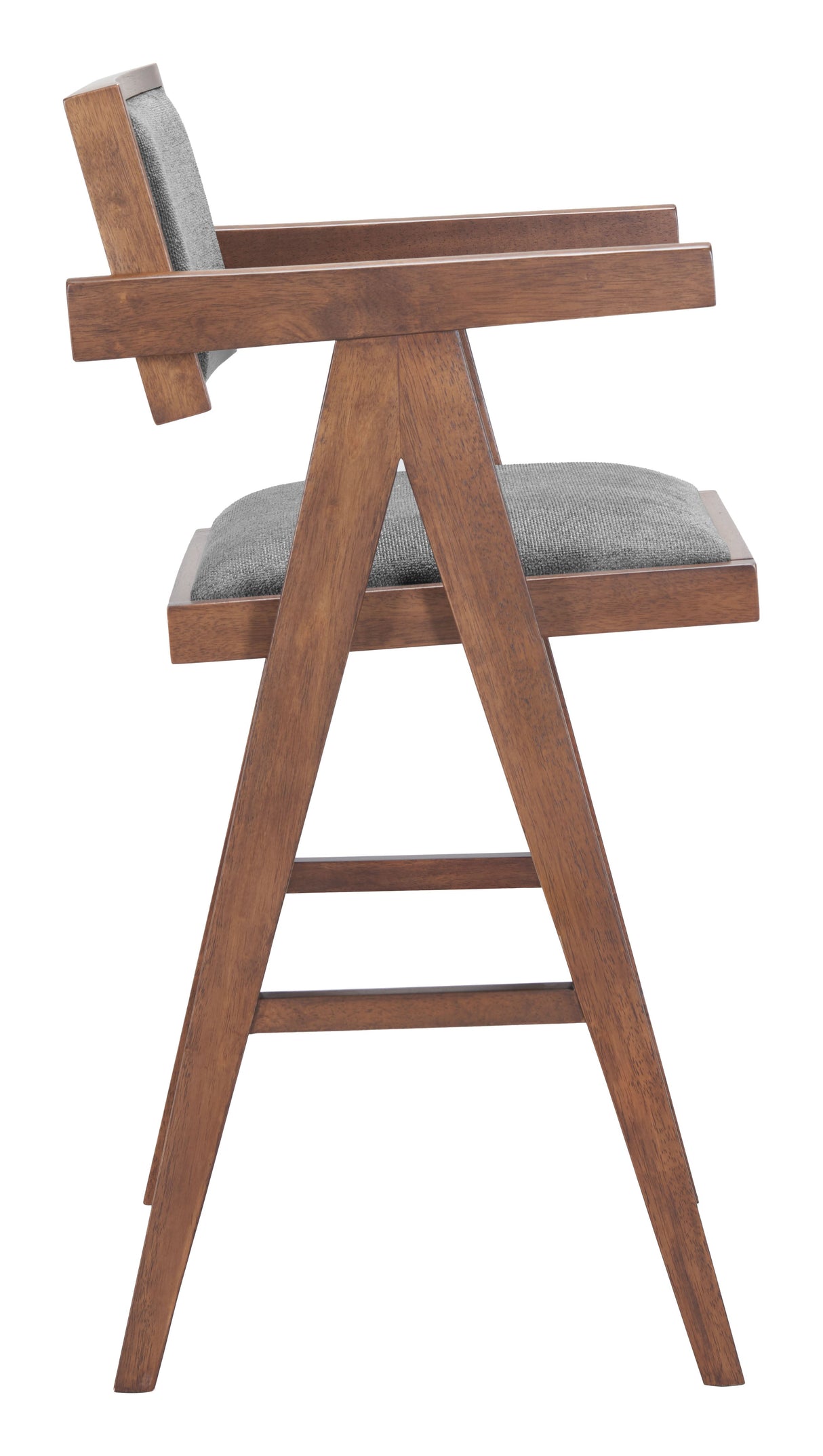 Delhi Gray & Walnut Counter Stool (Set of 2) by Zuomod at Eve Furniture