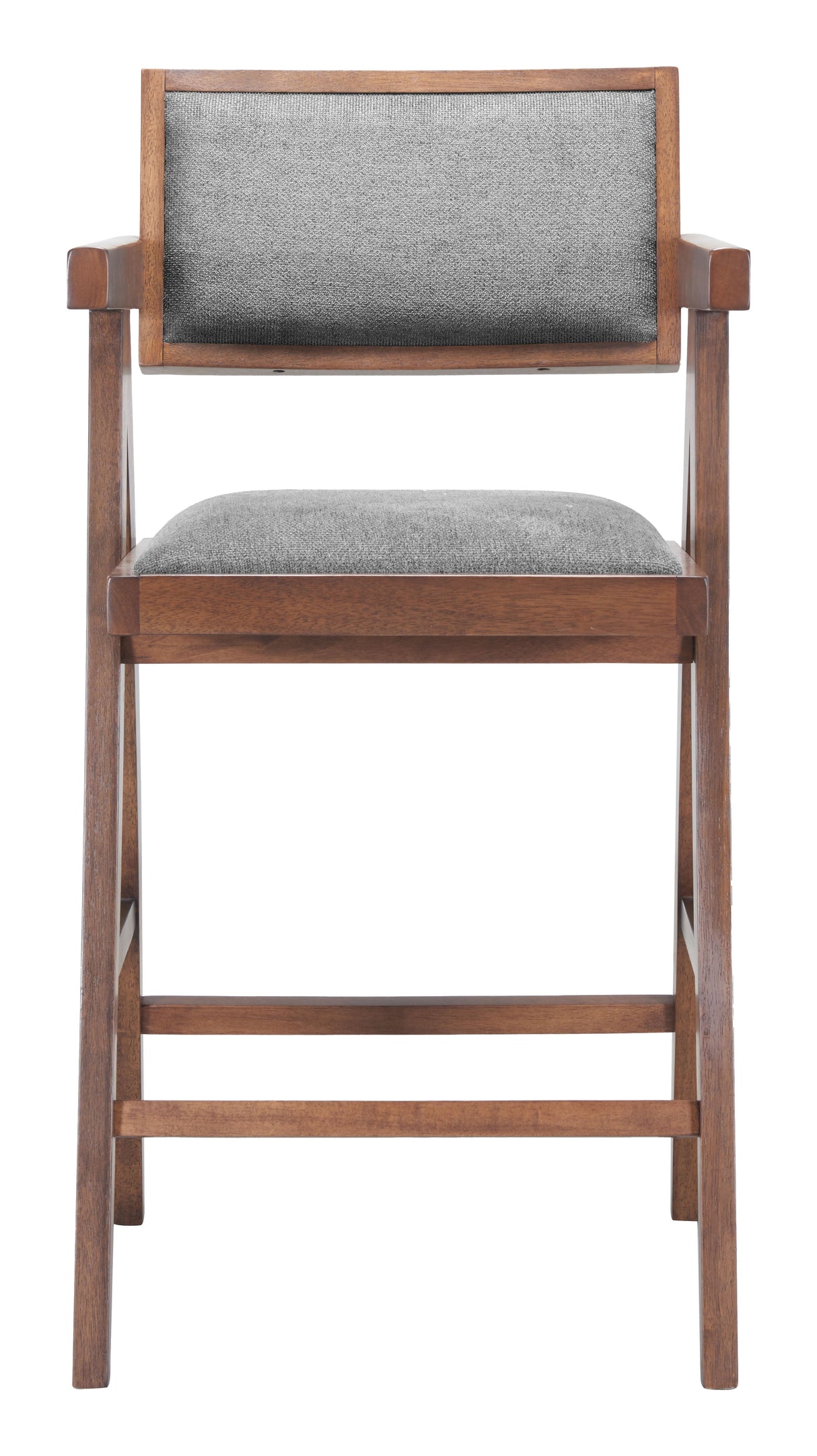 Delhi Gray & Walnut Counter Stool (Set of 2) by Zuomod at Eve Furniture