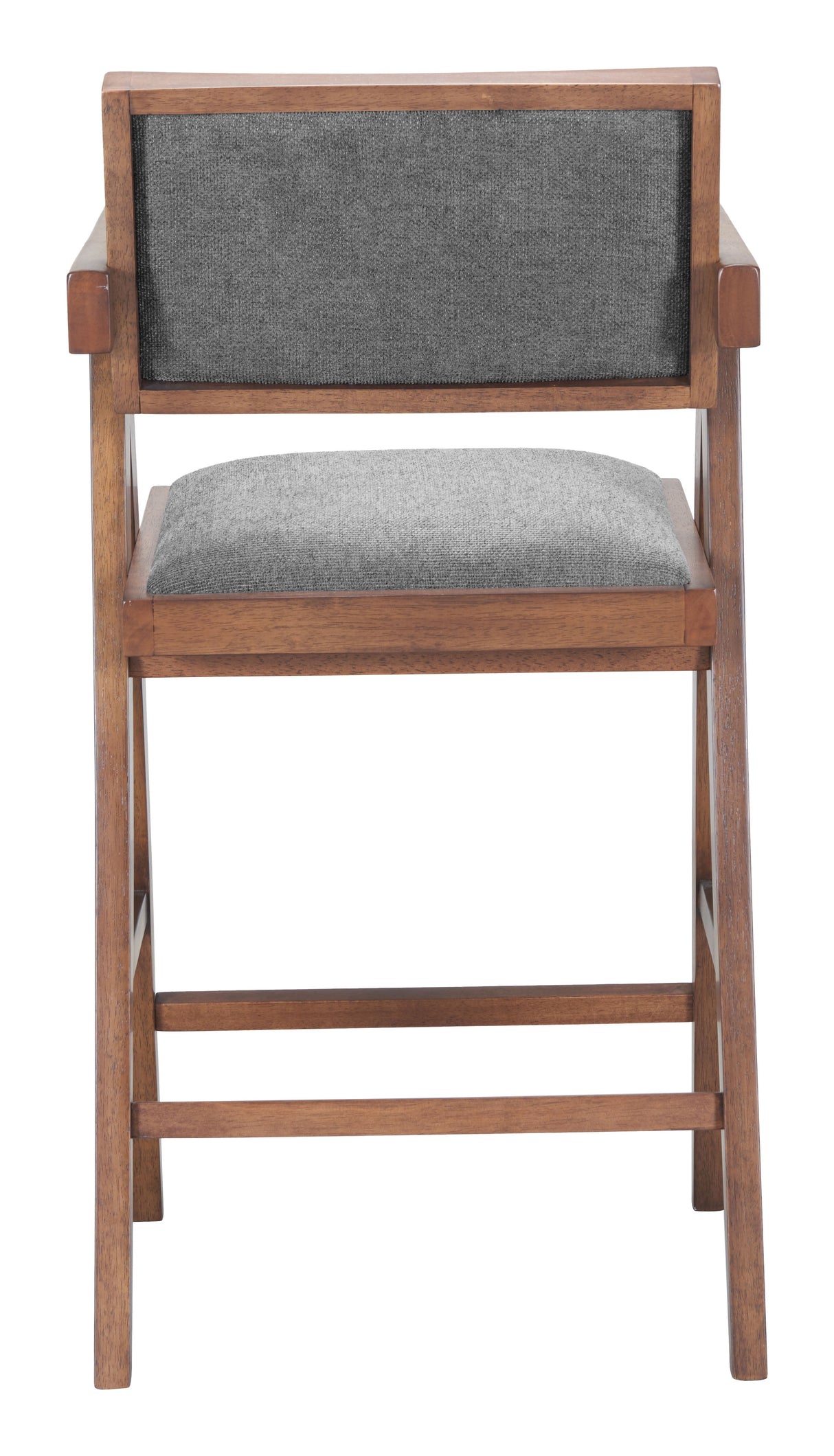 Delhi Gray & Walnut Counter Stool (Set of 2) by Zuomod at Eve Furniture