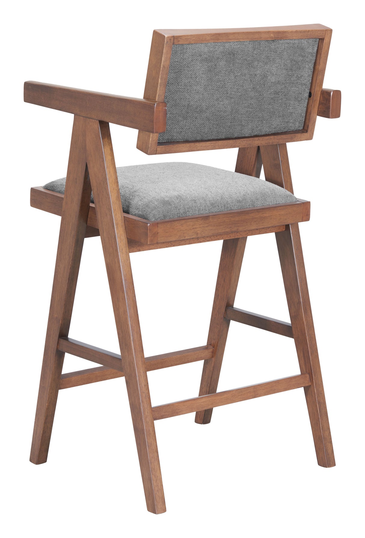 Delhi Gray & Walnut Counter Stool (Set of 2) by Zuomod at Eve Furniture