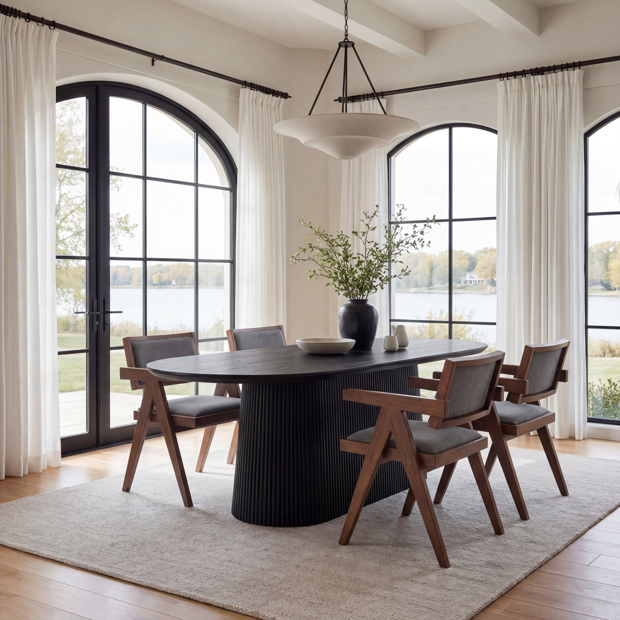 Delhi Gray & Walnut Dining Chair (Set of 2) by Zuomod at Eve Furniture