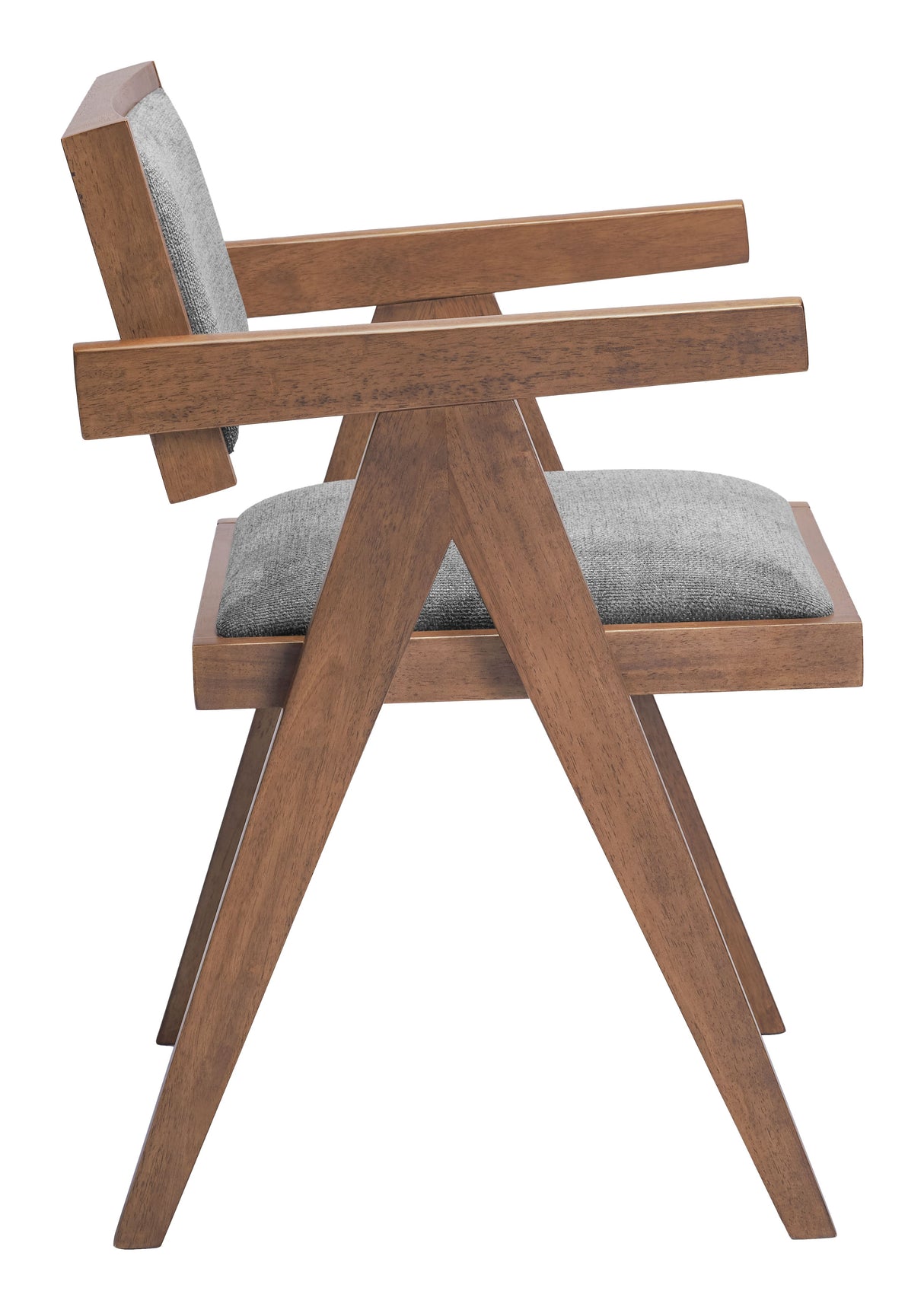 Delhi Gray & Walnut Dining Chair (Set of 2) by Zuomod at Eve Furniture