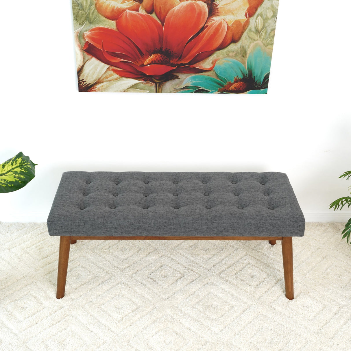 Delilah Modern Bench (Fabric) by Ashcroft Furniture at Eve Furniture