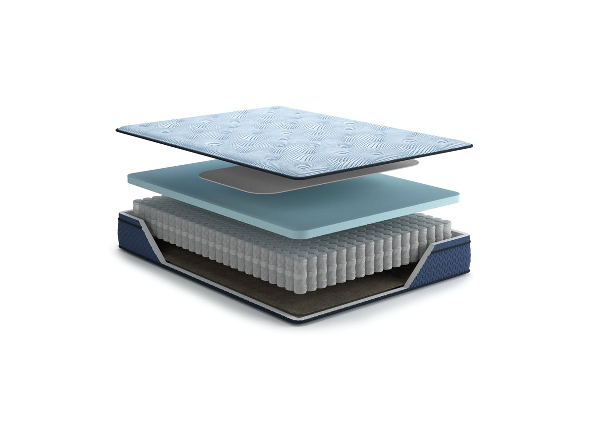 Dellyn 12 Hybrid Light Blue Twin Mattress by ASHLEY FURNITURE at Eve Furniture